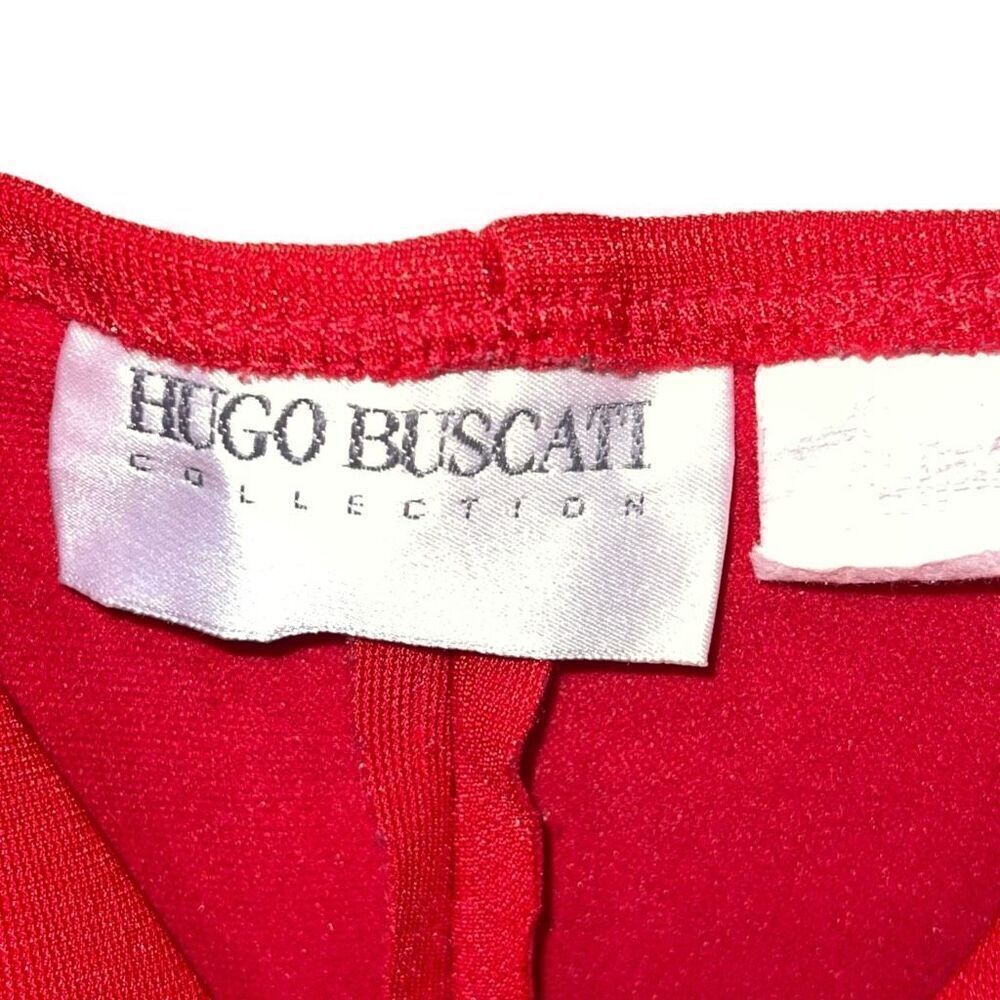 Hugo Buscati Collection Red Form-fitting Cocktail Dress - Size Medium - Picture 4 of 9